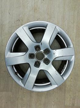 Диск литой, 17x8, 5x114.3, ET39 4G0 601 025 BK для Audi A6 C5 C6 C7 C8 БУ; Оригинал; Р1, Мелкий дефект;