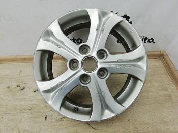 Диск литой, 15x6, 5x114.3, ET50 9965-R6-6050-CN для Mazda 3 BL БУ; Оригинал; Р2, Удовлетворительное;