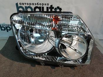 Фара галоген правая, светлый отражатель 260100067R для Renault Duster I 2011-2015 Нов с деф; Оригинал; Р0, Хорошее;