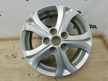 Диск литой, 15x6, 5x114.3, ET50 9965-R6-6050-CN для Mazda 3 BL БУ; Оригинал; Р2, Удовлетворительное;