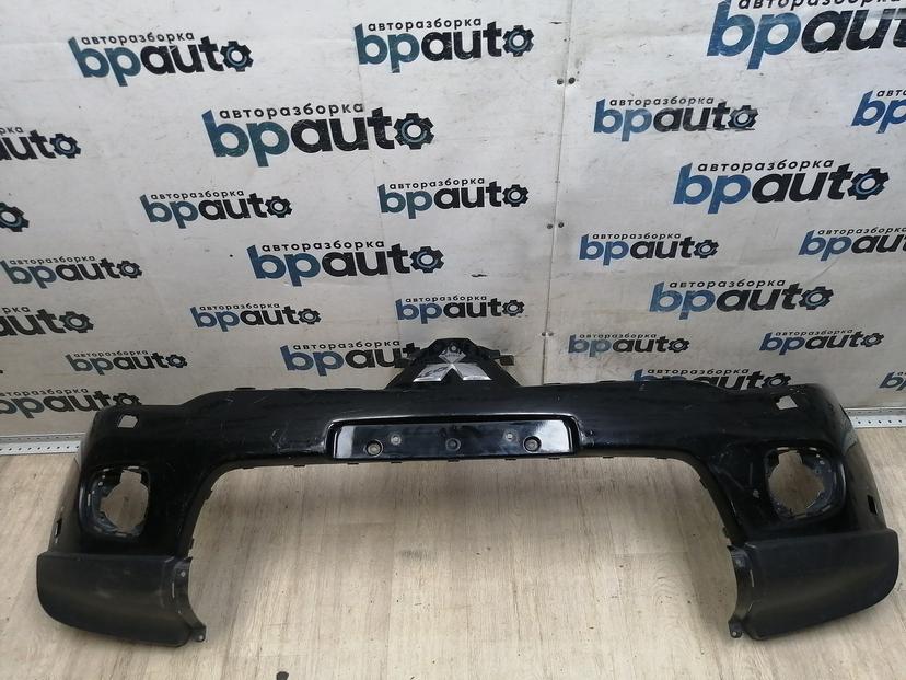 Бампер передний; без паркт.; под омыват. 6400B862 для Mitsubishi Pajero Sport II 2008-2013 БУ; Оригинал; Р1, Мелкий дефект;