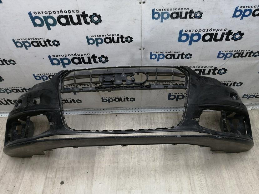 Бампер передний, S-line; под паркт.; под омыват. 4G0 807 437 C для Audi A6 C7 БУ; Оригинал; Р1, Мелкий дефект;