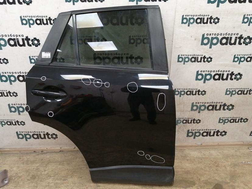 Дверь задняя правая KD53-72010 для Mazda CX-5 БУ; Оригинал; Р1, Мелкий дефект; (16W) Чёрный перламутр