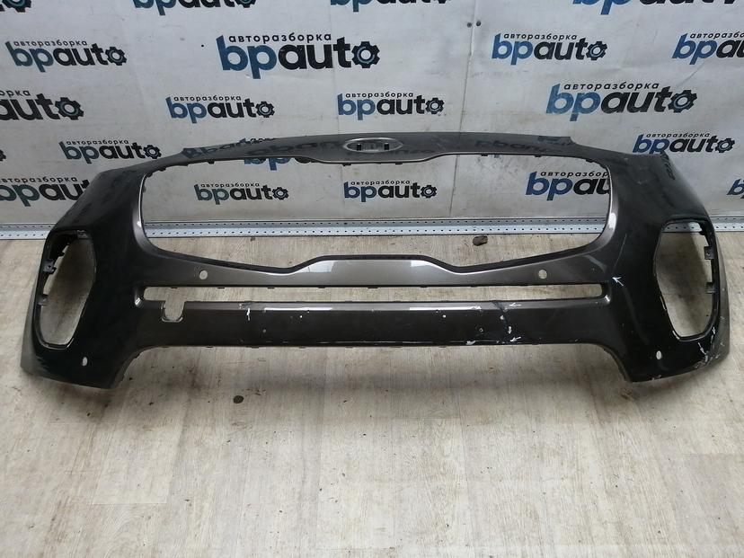 Бампер передний; под паркт.; без омыват. 86511-F1000 для Kia Sportage IV 2016 - 2018 БУ; Оригинал; Р2, Удовлетворительное;