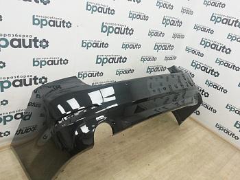 Бампер задний; под паркт. 51127387294 для BMW 5 серия VII Sedan G30 2016-2019 БУ; Оригинал; Р0, Хорошее; (475) Черный перламутр {Black Sapfir}