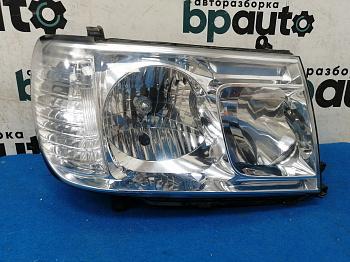 Фара галоген правая 81130-60A80 для Toyota Land Cruiser 100 рест. 2 2005-2007 БУ; Оригинал; Р2, Удовлетворительное;