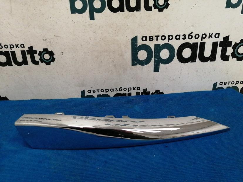 Накладка переднего бампера правая, хром CX23-17B970-AA для Jaguar XF I рест. 2011-2015 БУ; Оригинал; Р1, Мелкий дефект;