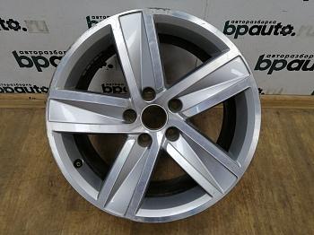 Диск литой, 17X8J, 5X112, ET41 3C8 601 025 Q для Volkswagen БУ; Оригинал; Р2, Удовлетворительное;