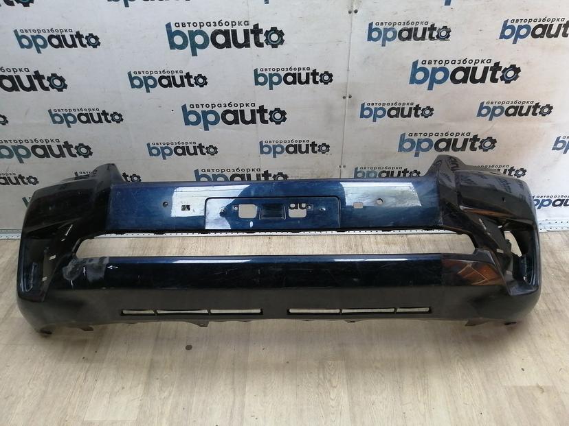 Бампер передний; под паркт.; под омыват. 52119-6C914 для Toyota Land Cruiser Prado 150 рест.3 2020- 2023 БУ; Оригинал; Р1, Мелкий дефект;