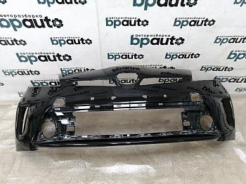 Бампер передний; без паркт.; под омыват. 52119-47930 для Toyota Prius III XW30 рест. 2012 - 2015 БУ; Оригинал; Р0, Хорошее; (202) Черный