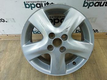 Диск литой, 15x5,5J, 5X100, ET45 42611-0D220 для Toyota Yaris II 2006- 2009 БУ; Оригинал; Р1, Мелкий дефект;