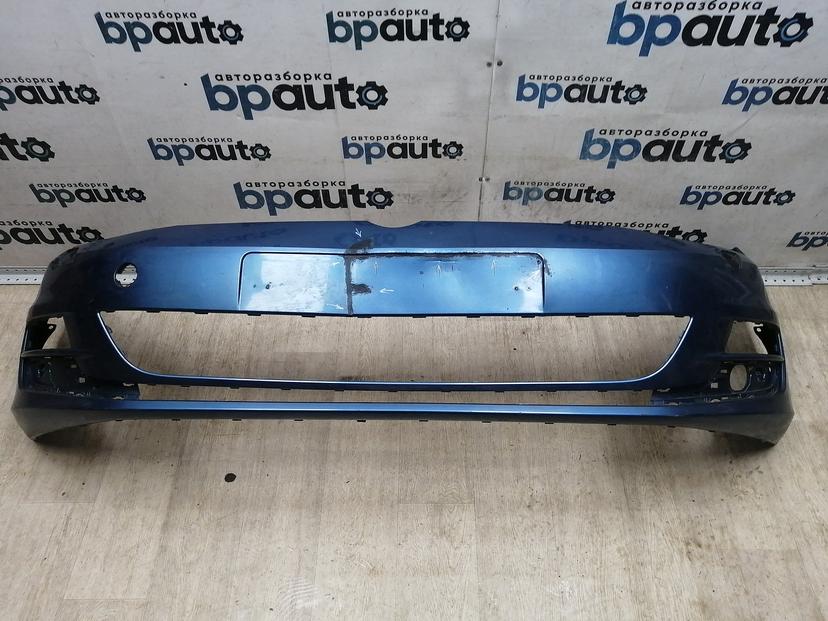 Бампер передний; без паркт.; под омыват. 5G0807221 для Volkswagen Golf БУ; Оригинал; Р1, Мелкий дефект;