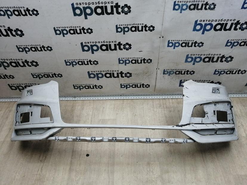 Бампер передний, S-Line; под омыват. 8U0807437AS для Audi Q3 I рест. 2014-2018 БУ; Оригинал; Р2, Удовлетворительное;